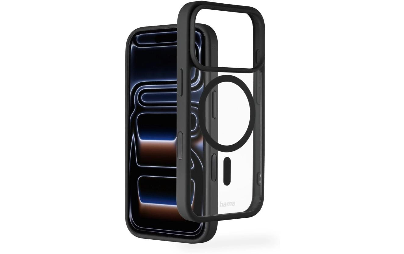 Hama Frame Protect – Backcover – für Apple iPhone 17 Pro – MagSafe, PC+TPU, schwarz/transparent