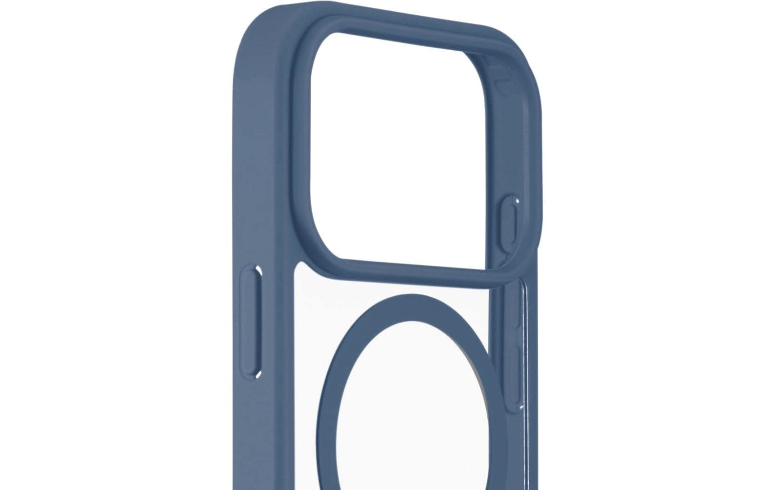 Hama Frame Protect – Backcover – für Apple iPhone 17 Pro, MagSafe, PC+TPU, Blau/Transparent