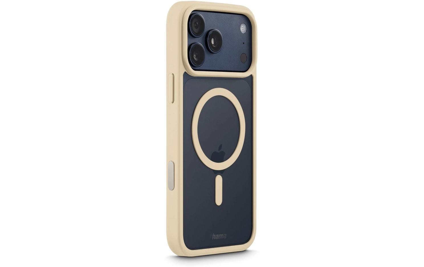 Hama Frame Protect – Backcover – für Apple iPhone 17 Pro Max, MagSafe, PC+TPU, Beige