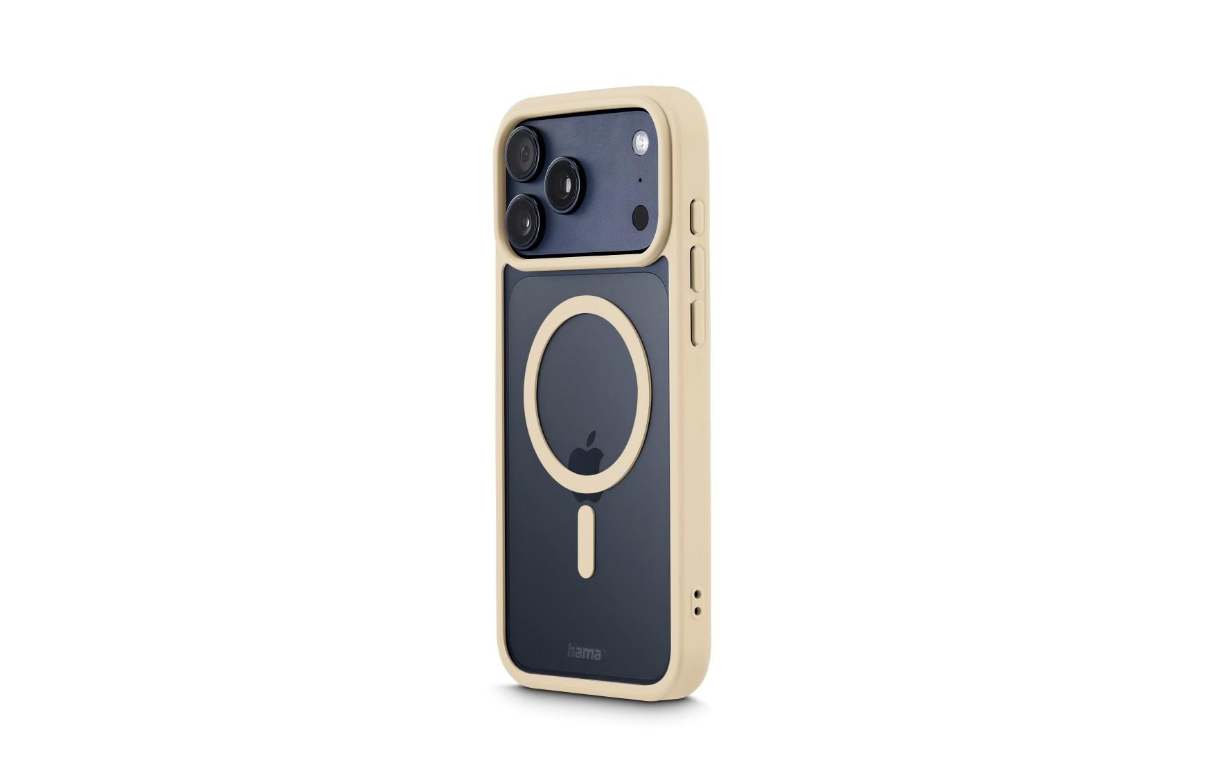 Hama Frame Protect – Backcover – für Apple iPhone 17 Pro Max, MagSafe, PC+TPU, Beige