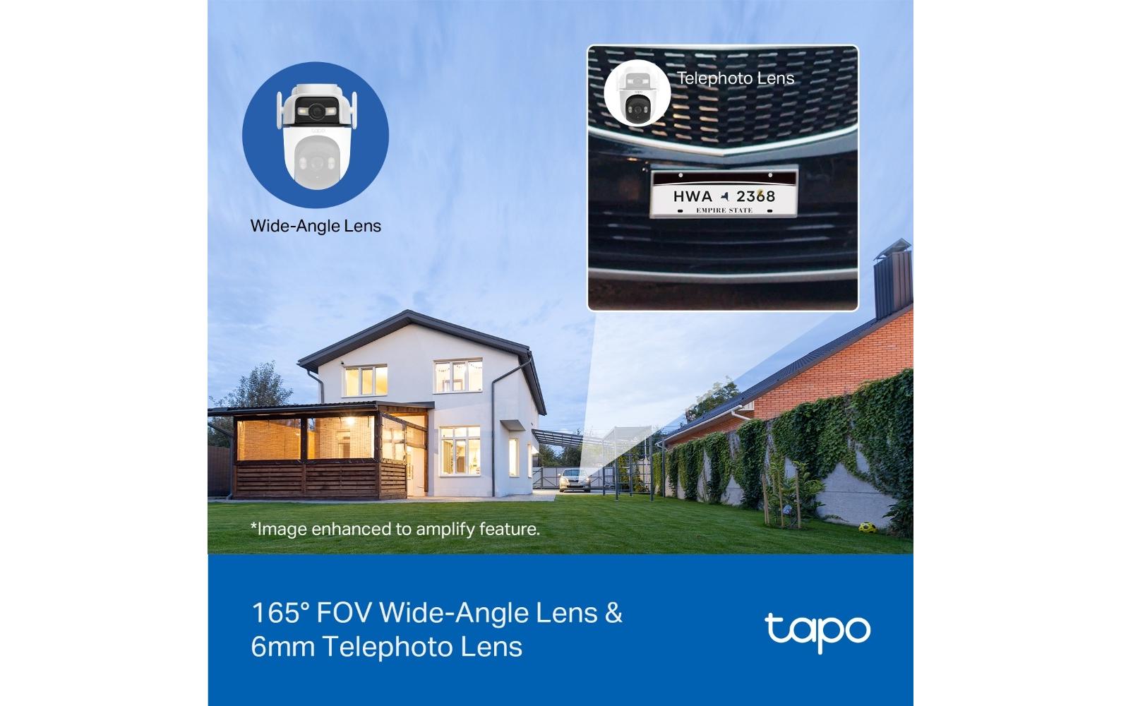TP-Link Tapo C545D Netzwerkkamera – 2K (2304×1296), Reichweite 30 m, IP66, Weiss