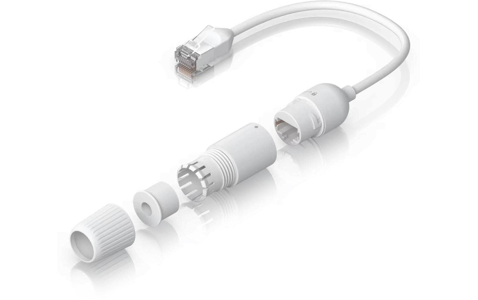 Ubiquiti Patchkabel – Cat6a F/UTP (FTP), 0,185 m, Weiss, RJ-45, 2er-Pack
