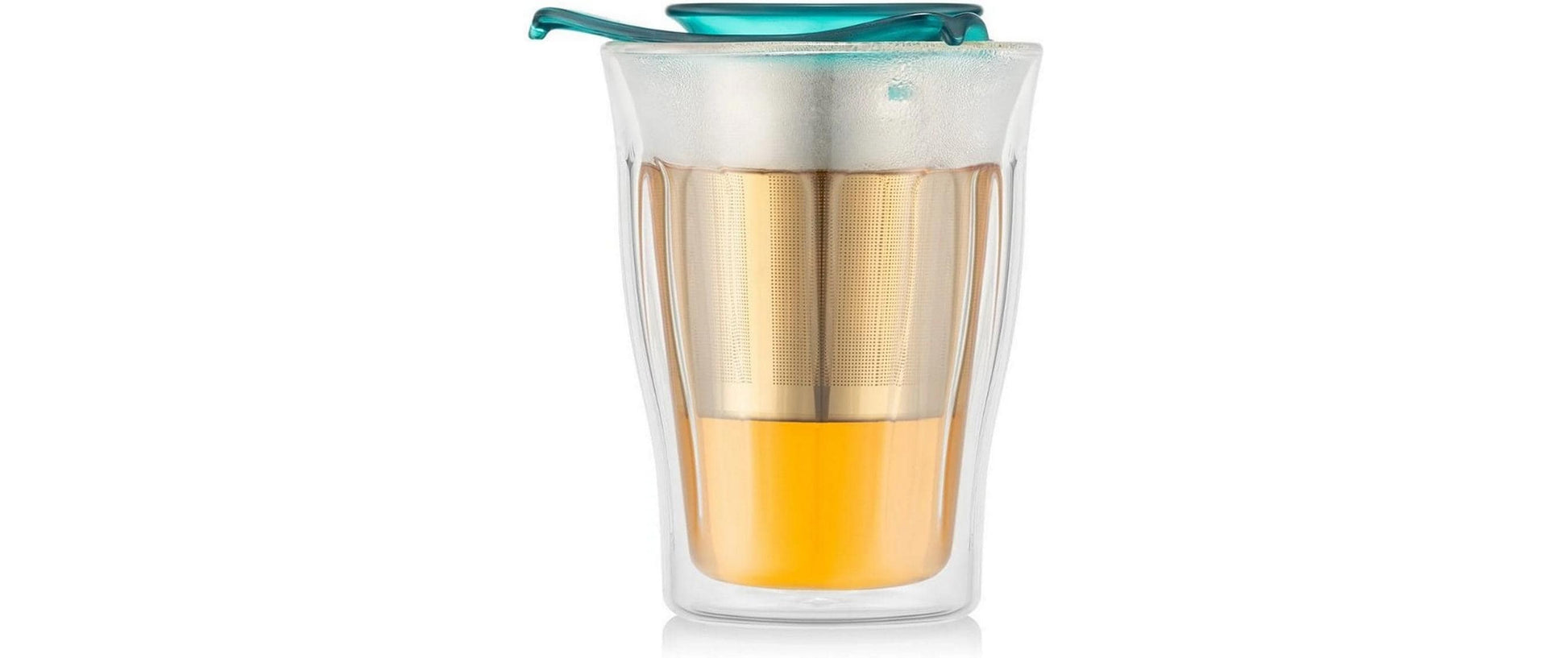 Bodum Teetasse Copenhagen – 350 ml, Borosilikatglas, Grün, doppelwandig