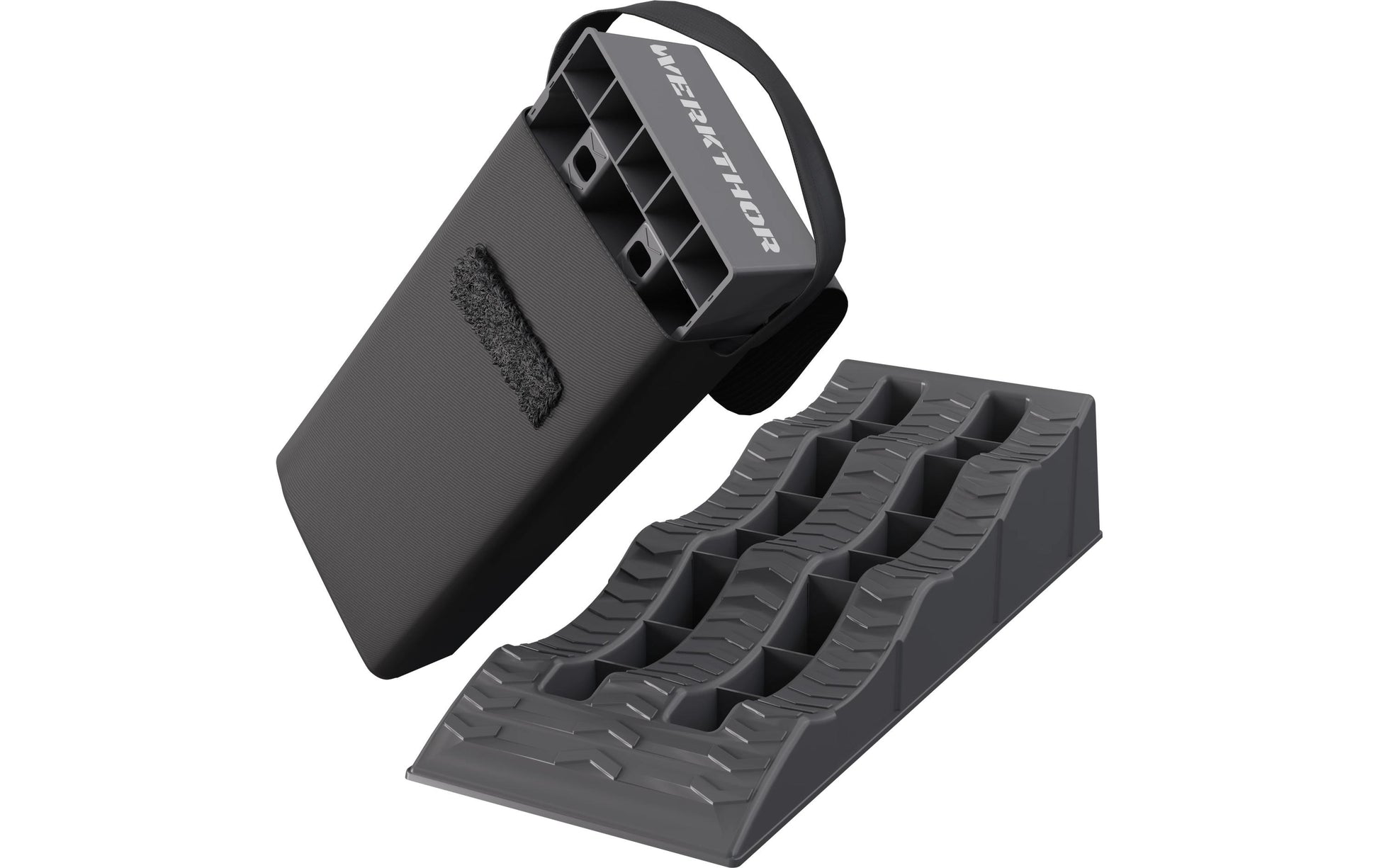 Werkthor Flacher Auffahrkeil – Breite 10 cm – 2 Stk. – bis 3 Tonnen, grau