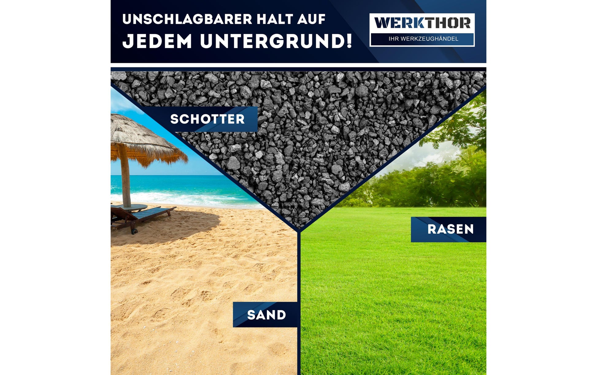 Werkthor Flache Auffahrkeile – Breite 10 cm, bis 3000 kg, Schwarz, 2 Stk.