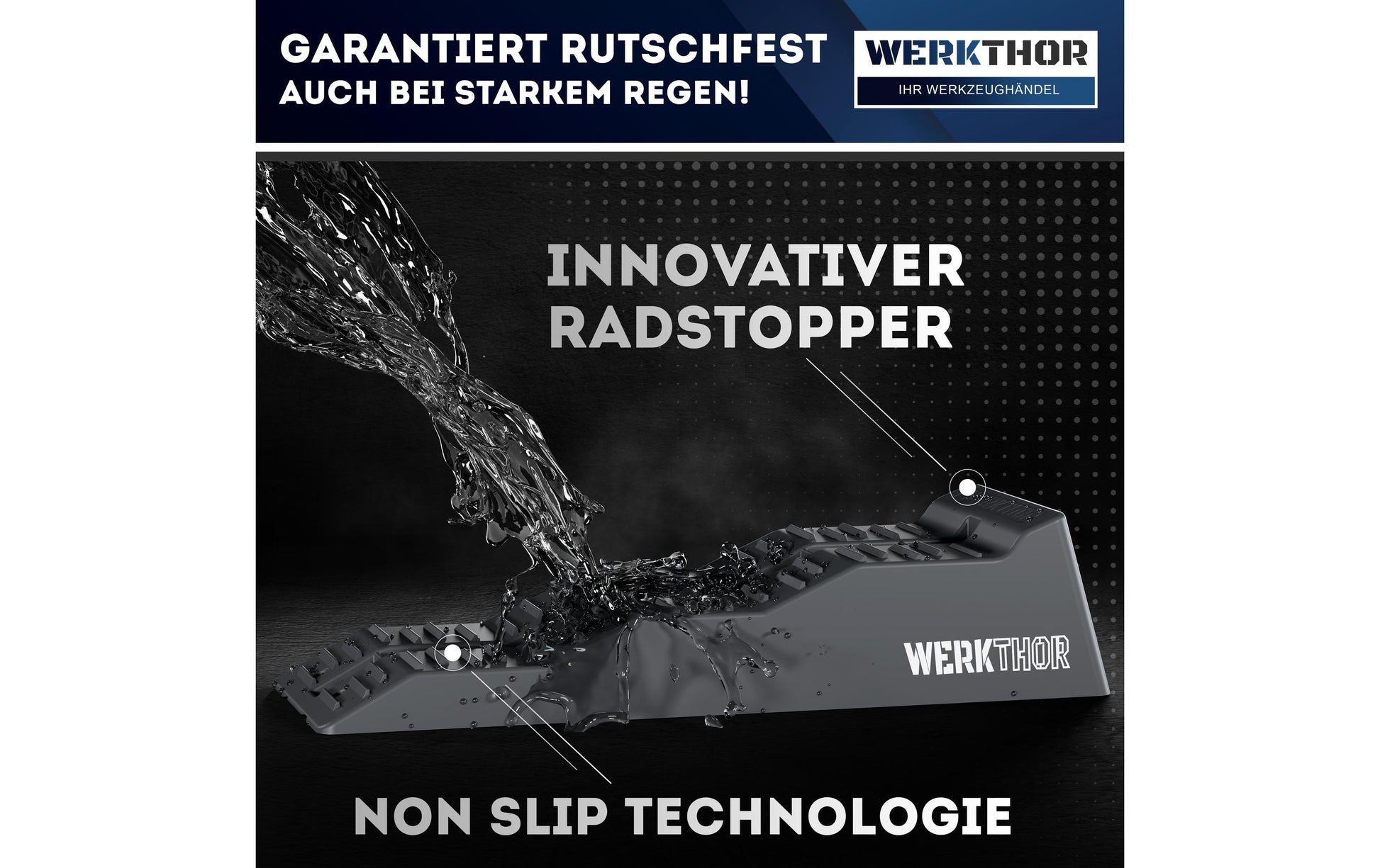 Werkthor Flacher Auffahrkeil – 19 cm – 2 Stk. – mit Transporttasche – bis 5 Tonnen
