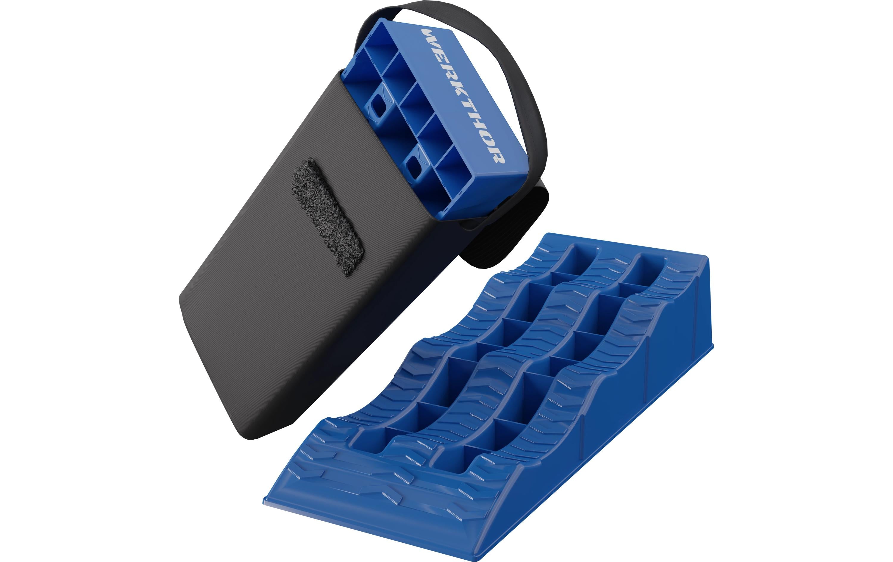 Werkthor Auffahrkeile – bis 3 t, 10 cm Breite, blau