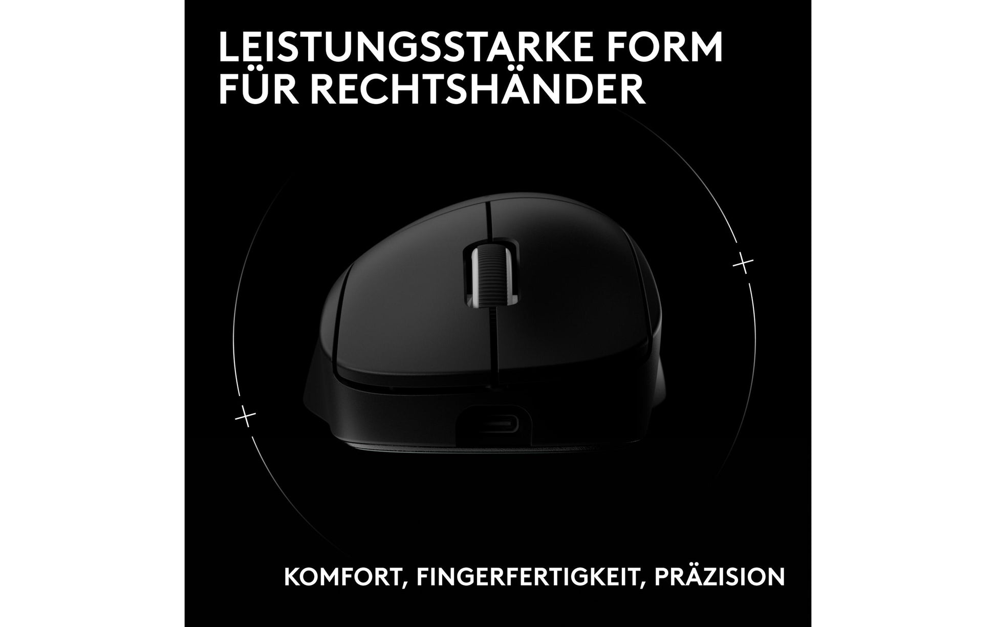 Logitech G PRO X SUPERLIGHT 2 DEX – Gaming-Maus – Kabellos (2,4 GHz), 44000 DPI, Rechts, Schwarz