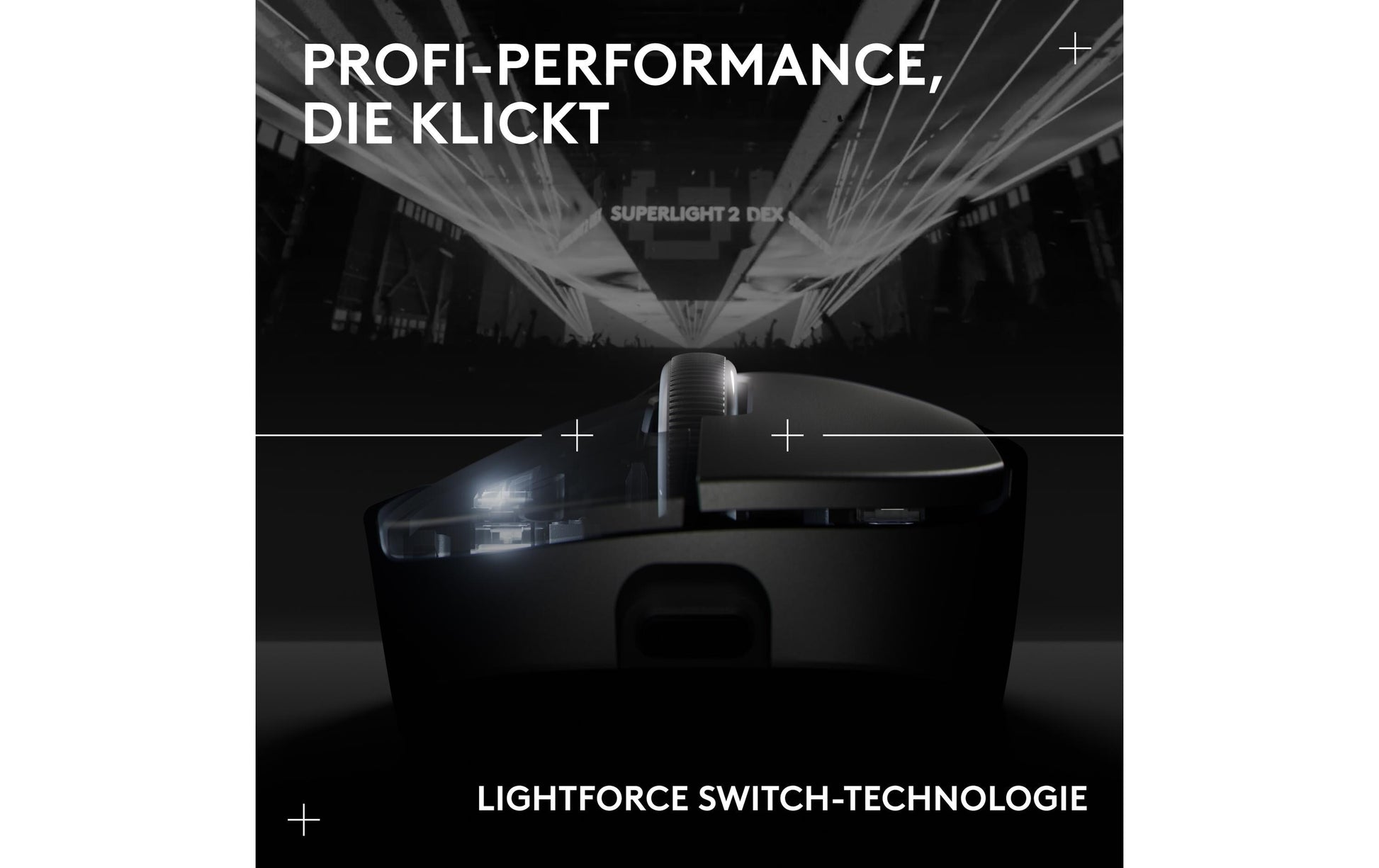 Logitech G PRO X SUPERLIGHT 2 DEX – Gaming-Maus – Kabellos (2,4 GHz), 44000 DPI, Rechts, Schwarz