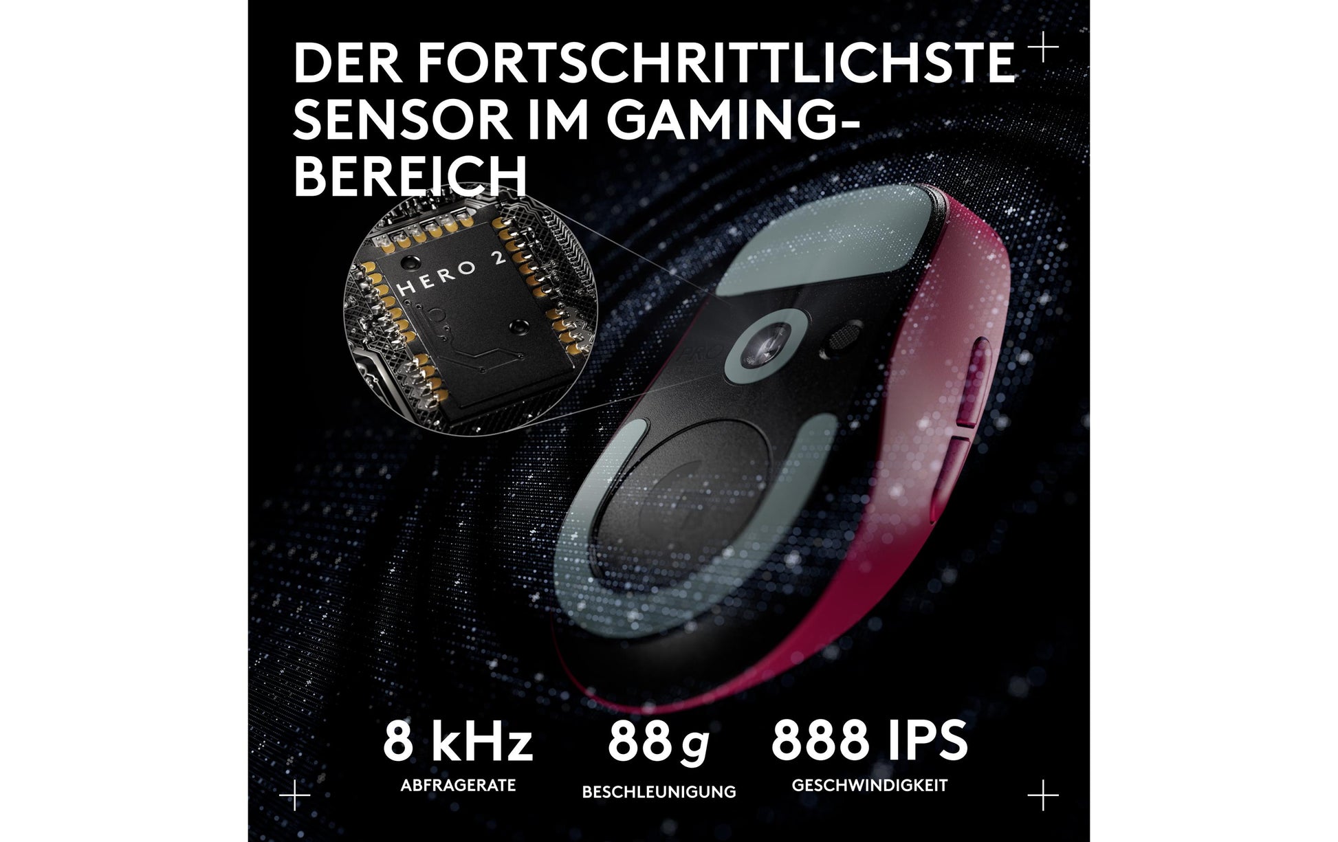 Logitech G PRO X SUPERLIGHT 2 DEX – Gaming-Maus – Kabellos (2,4 GHz), 44000 DPI, Rechts, Pink