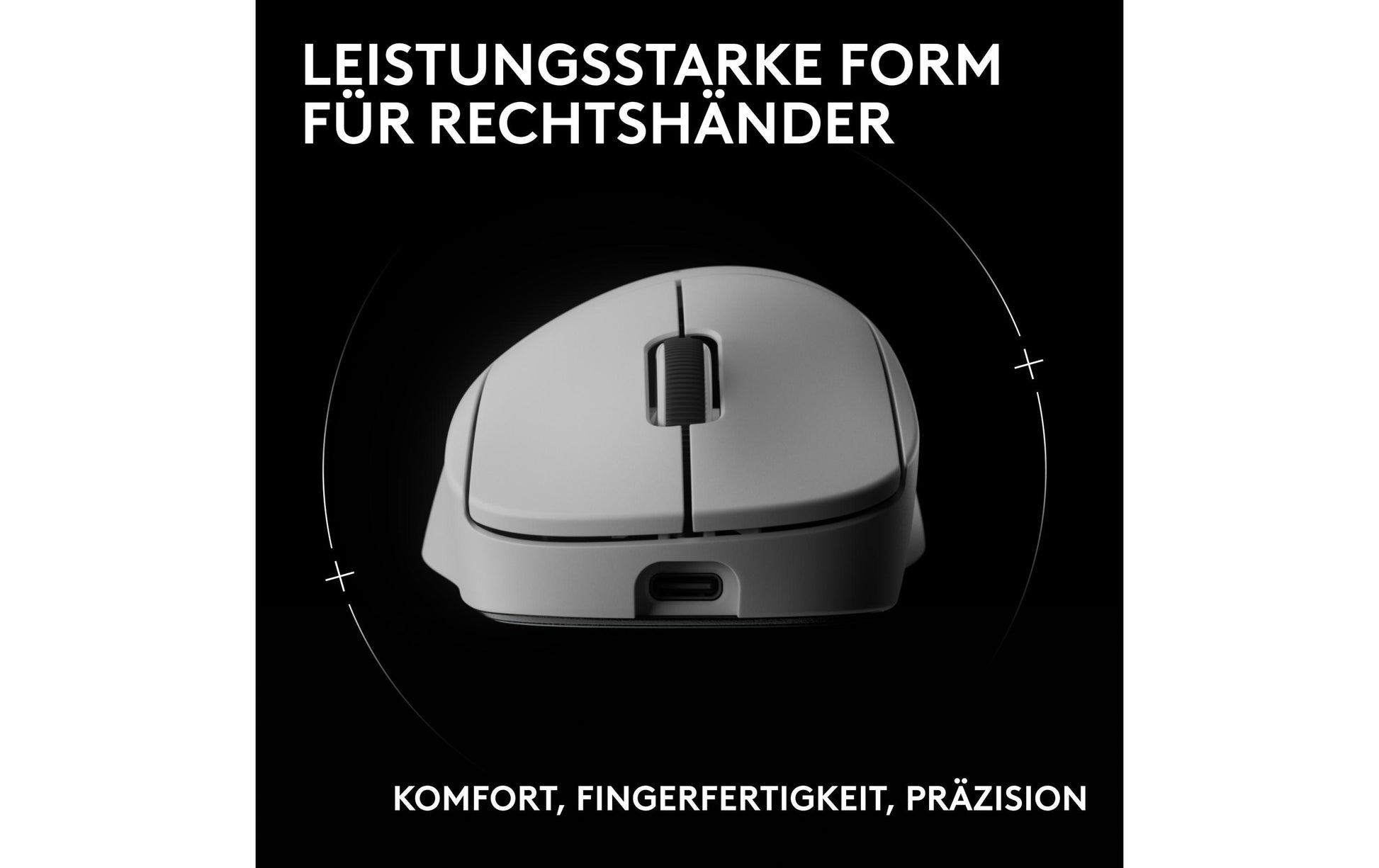 Logitech G PRO X SUPERLIGHT 2 DEX – Gaming-Maus – Kabellos (2,4 GHz), 44000 DPI, Rechts, Weiss