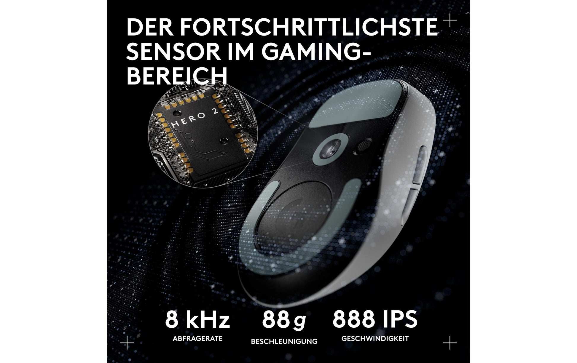Logitech G PRO X SUPERLIGHT 2 DEX – Gaming-Maus – Kabellos (2,4 GHz), 44000 DPI, Rechts, Weiss