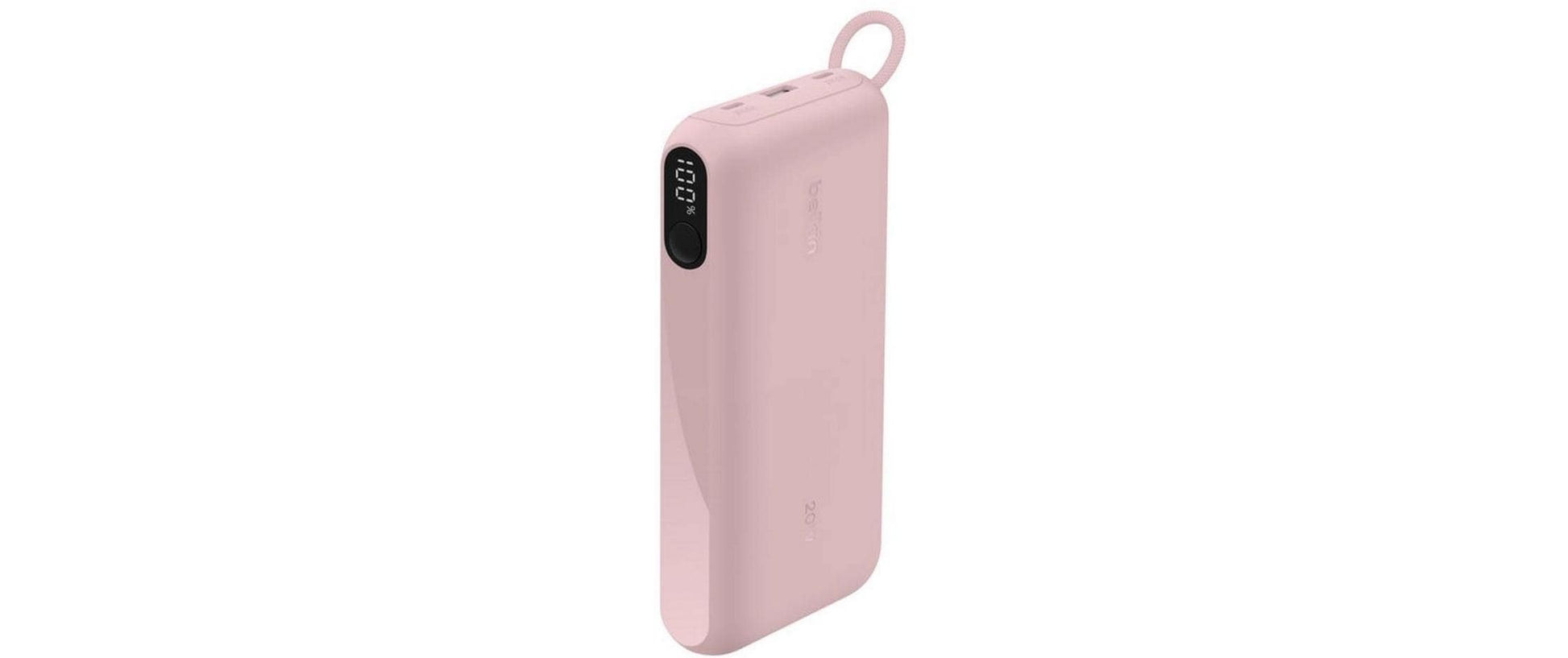 Belkin Powerbank 20000 mAh, PD 20 W, mit Display, Pink