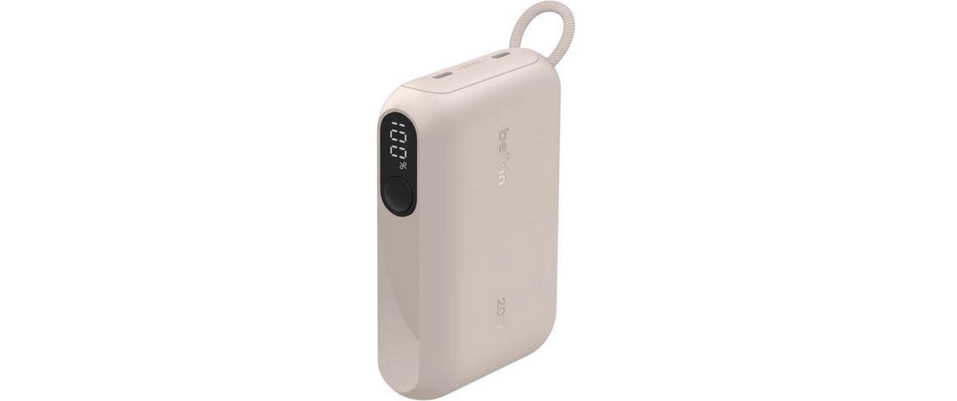 Belkin Powerbank 10000 mAh, PD 20 W, mit Display, Sand