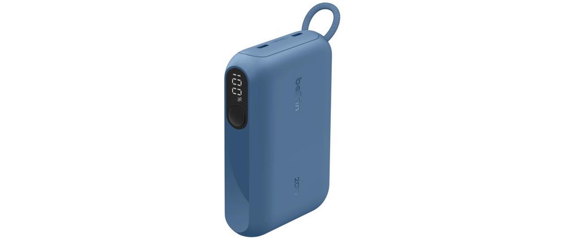 Belkin Powerbank 10000 mAh, PD 20 W, mit Display, Blau