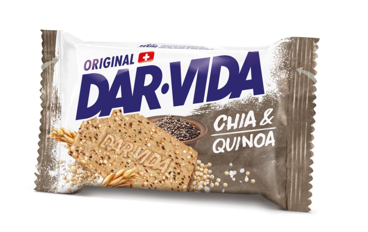 DAR-VIDA Cracker – Chia & Quinoa, vegan, 4 × 46 g (184 g)