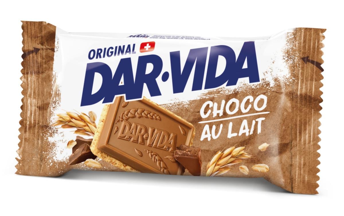 DAR-VIDA Crackers – Vollkorn mit Milchschokolade, 4 × 46 g (184 g)