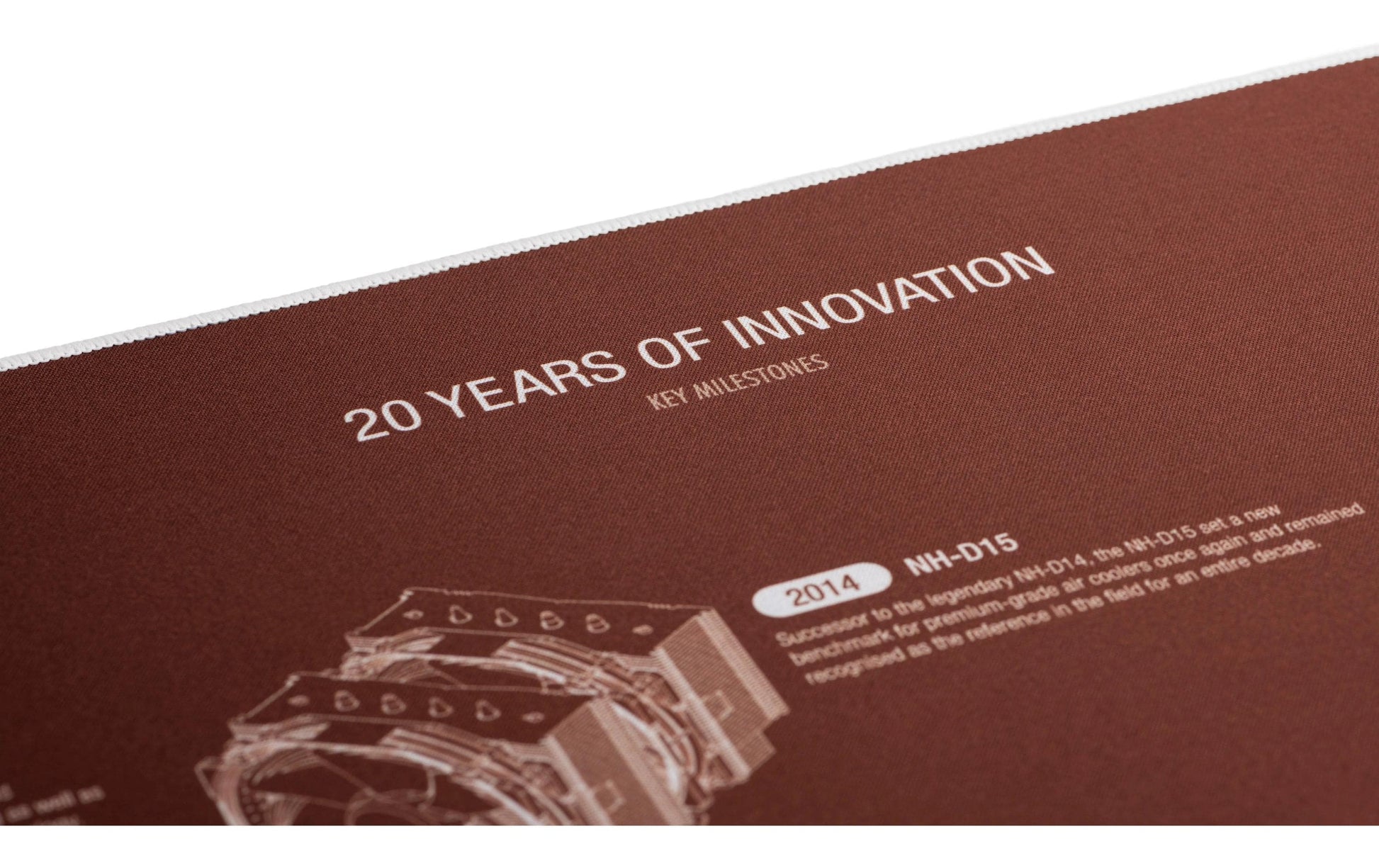 Noctua NP-DM2 Schreibtischunterlage – 400 × 900 mm, Dicke 4 mm, Braun