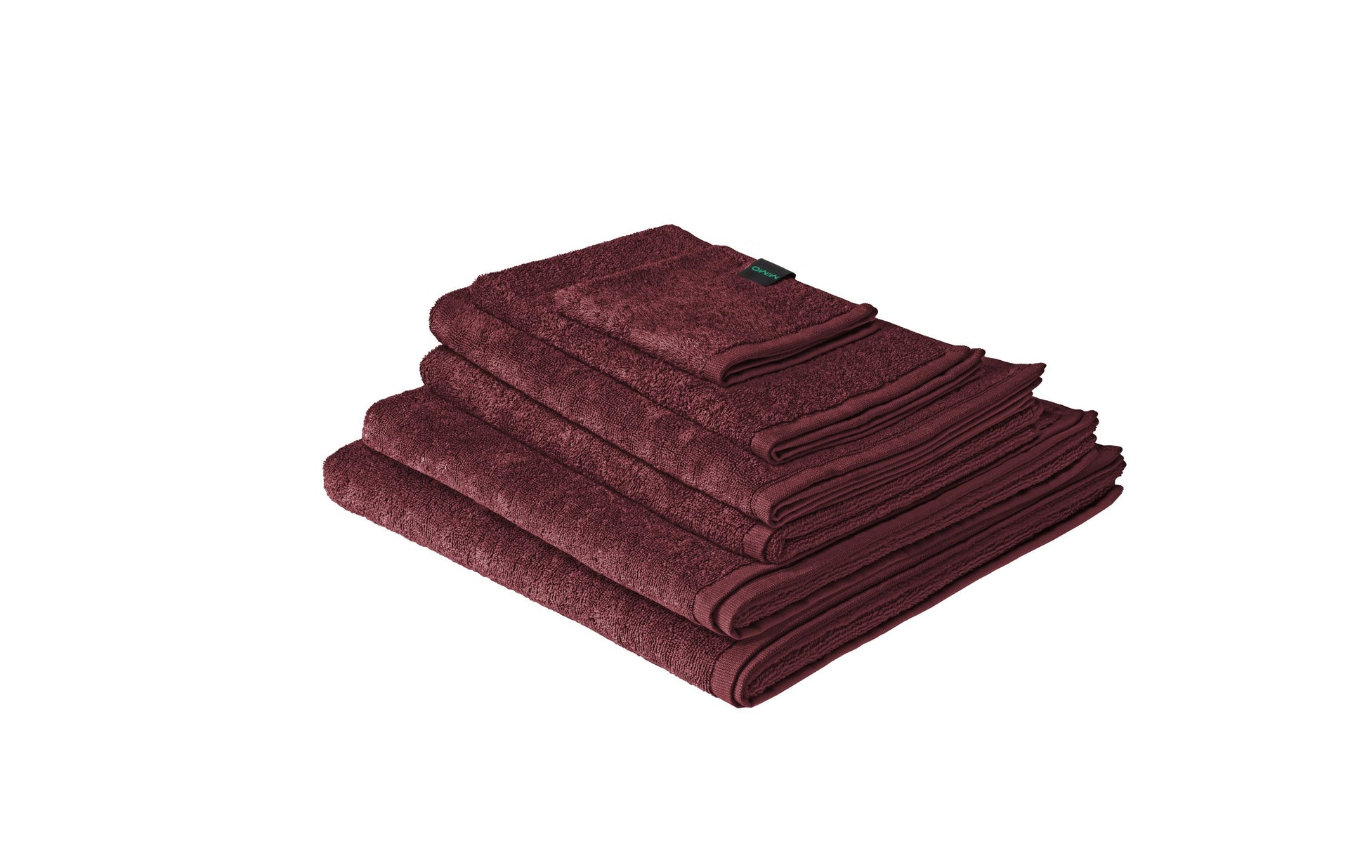 Mimo Waschlappen – 30 × 30 cm, Bordeaux, Baumwolle, GOTS, OEKO-TEX