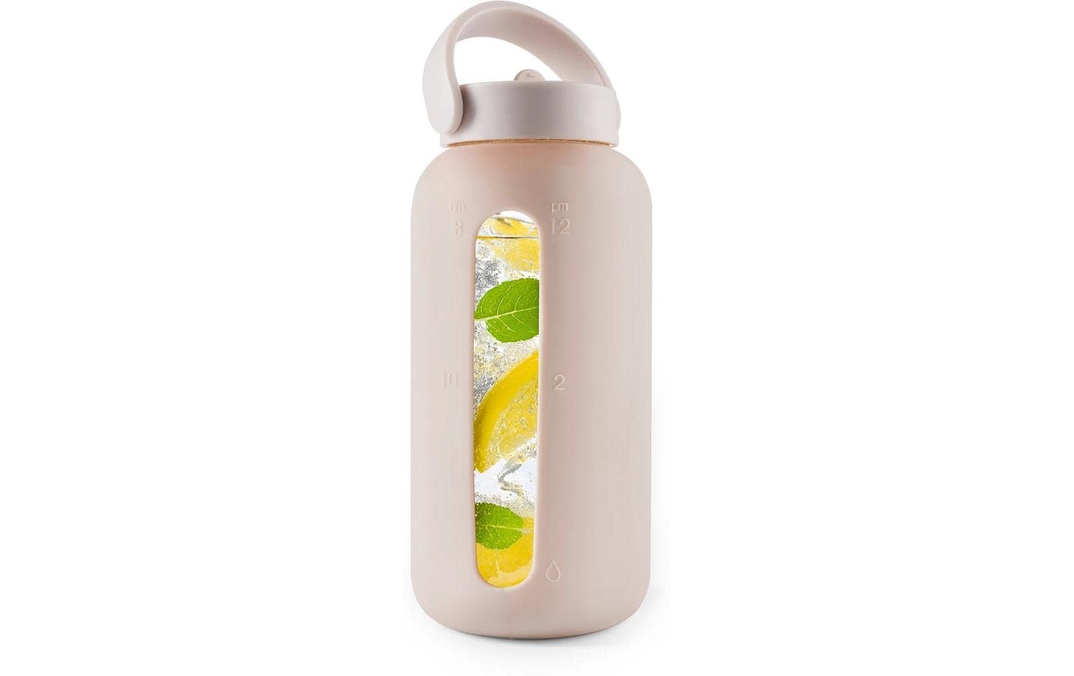 Gourmetmaxx Trinkflasche 800 ml – Silikon, Deckel, Creme