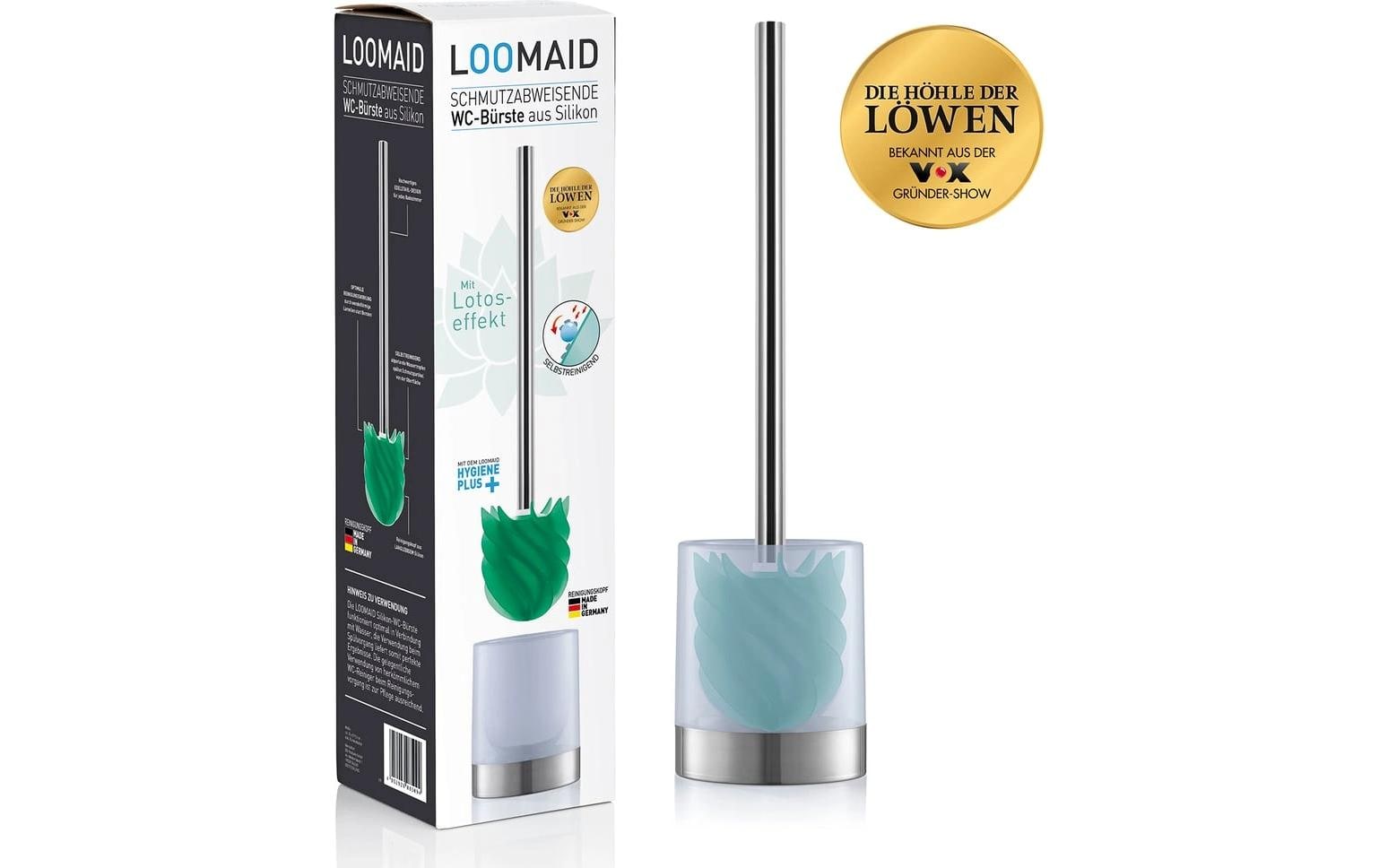 Loomaid WC-Bürstenset – Kunststoff, Edelstahl, Grün, bodenstehend