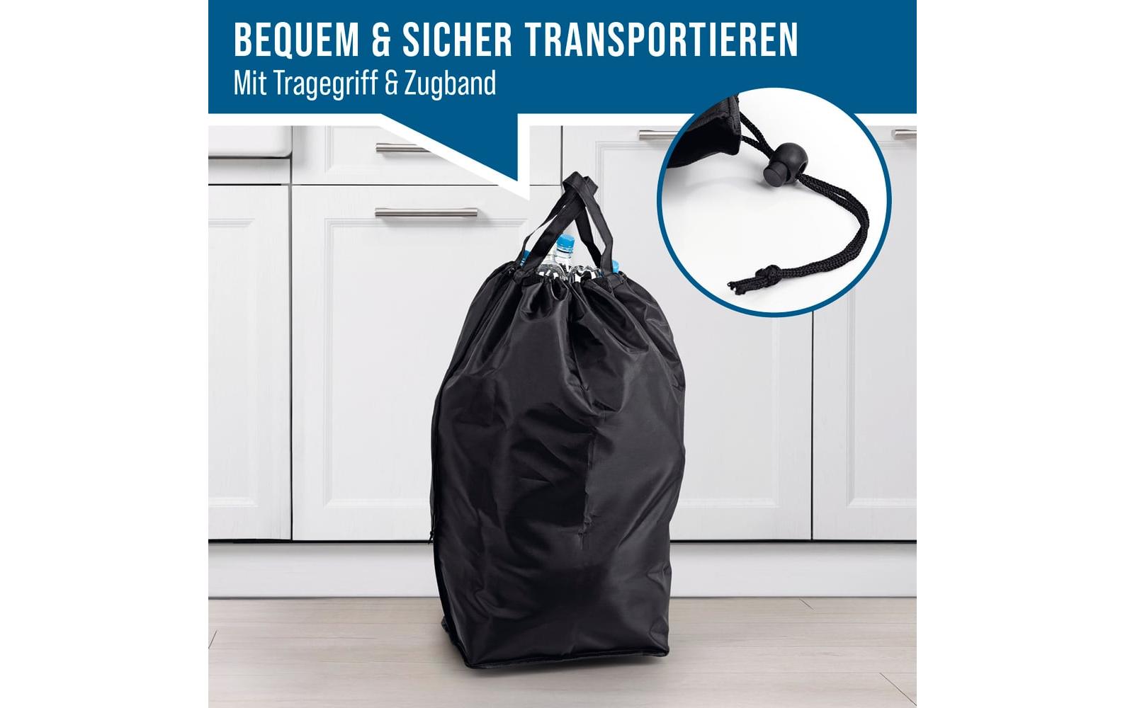 EASYmaxx mobiler Abfallsammler – 80 l – Kunststoff – schwarz