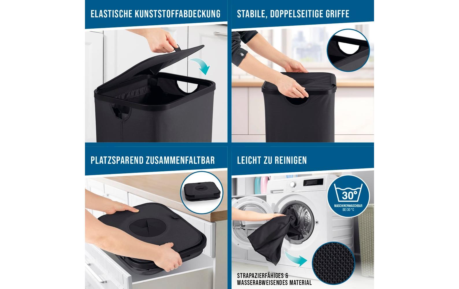 Easymaxx Sammelsack für PET-Getränkeflaschen – 100 l, Polyester, schwarz