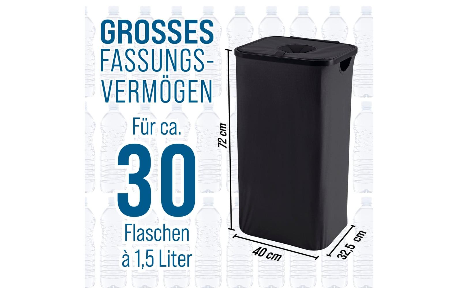 Easymaxx Sammelsack für PET-Getränkeflaschen – 100 l, Polyester, schwarz