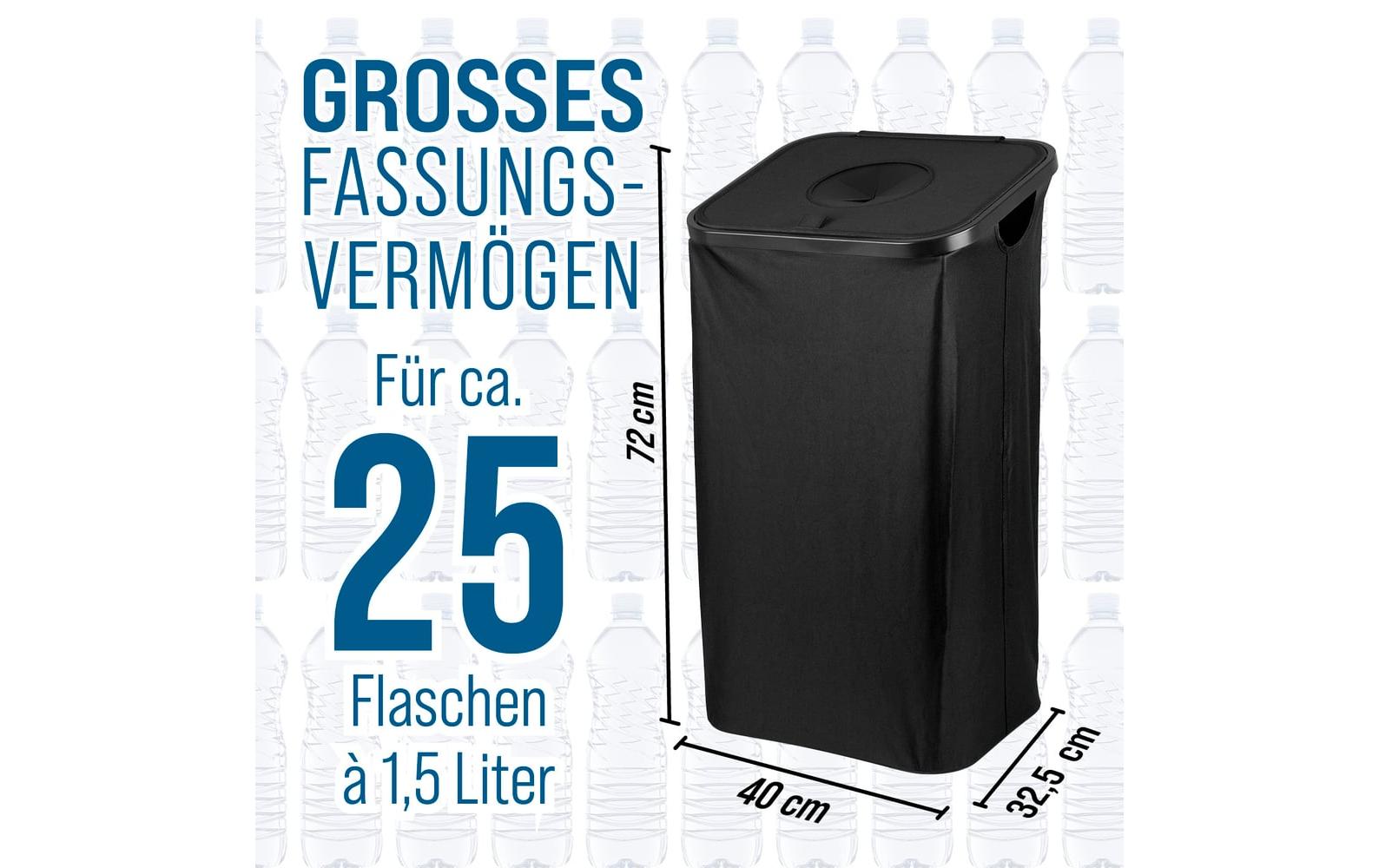 EASYmaxx mobiler Abfallsammler – 80 l – Kunststoff – schwarz