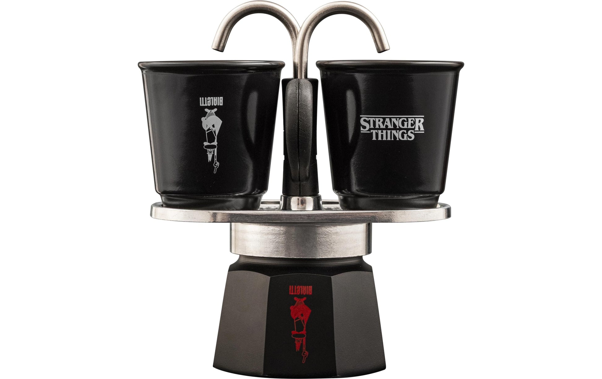 Bialetti Stranger Things Mini Express Espressokanne – für Gas, 2 Tassen, Rot
