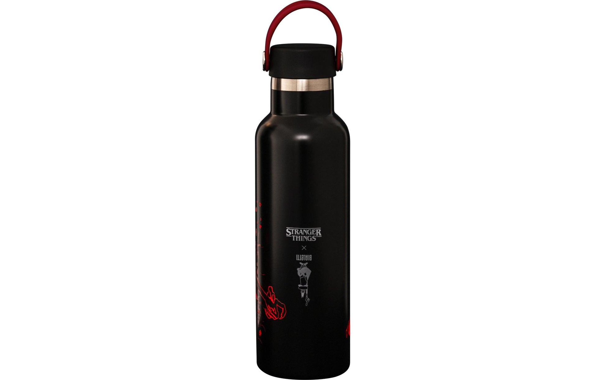 Bialetti Stranger Things Isolierflasche 600 ml – Doppelwandig, Edelstahl, Schraubdeckel, Rot
