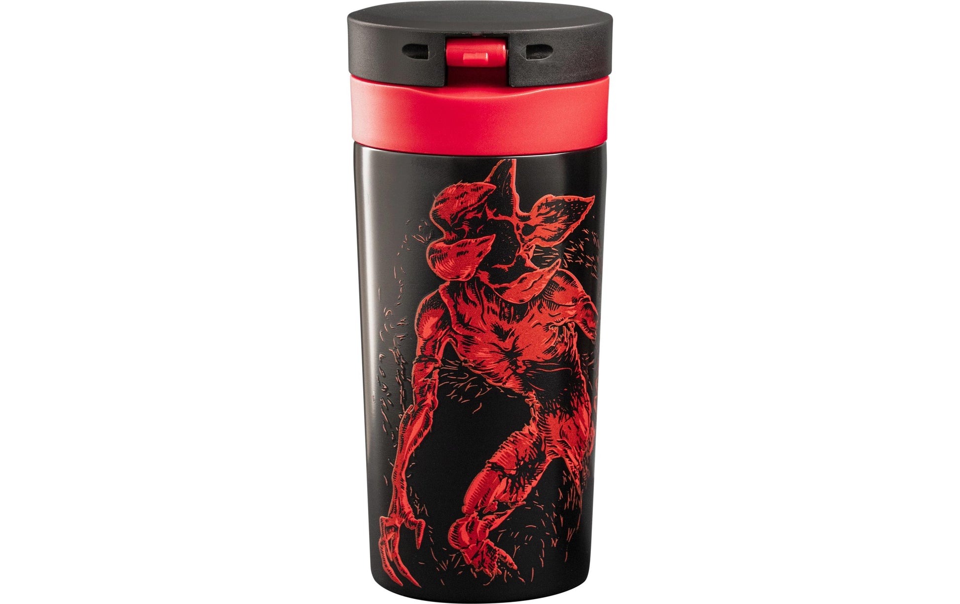 Bialetti Thermobecher 380 ml – doppelwandig, Edelstahl, Schwarz/Rot