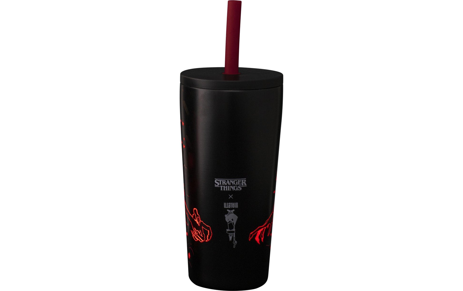 Bialetti Stranger Things Isolierflasche 600 ml – Doppelwandig, Edelstahl, Rot