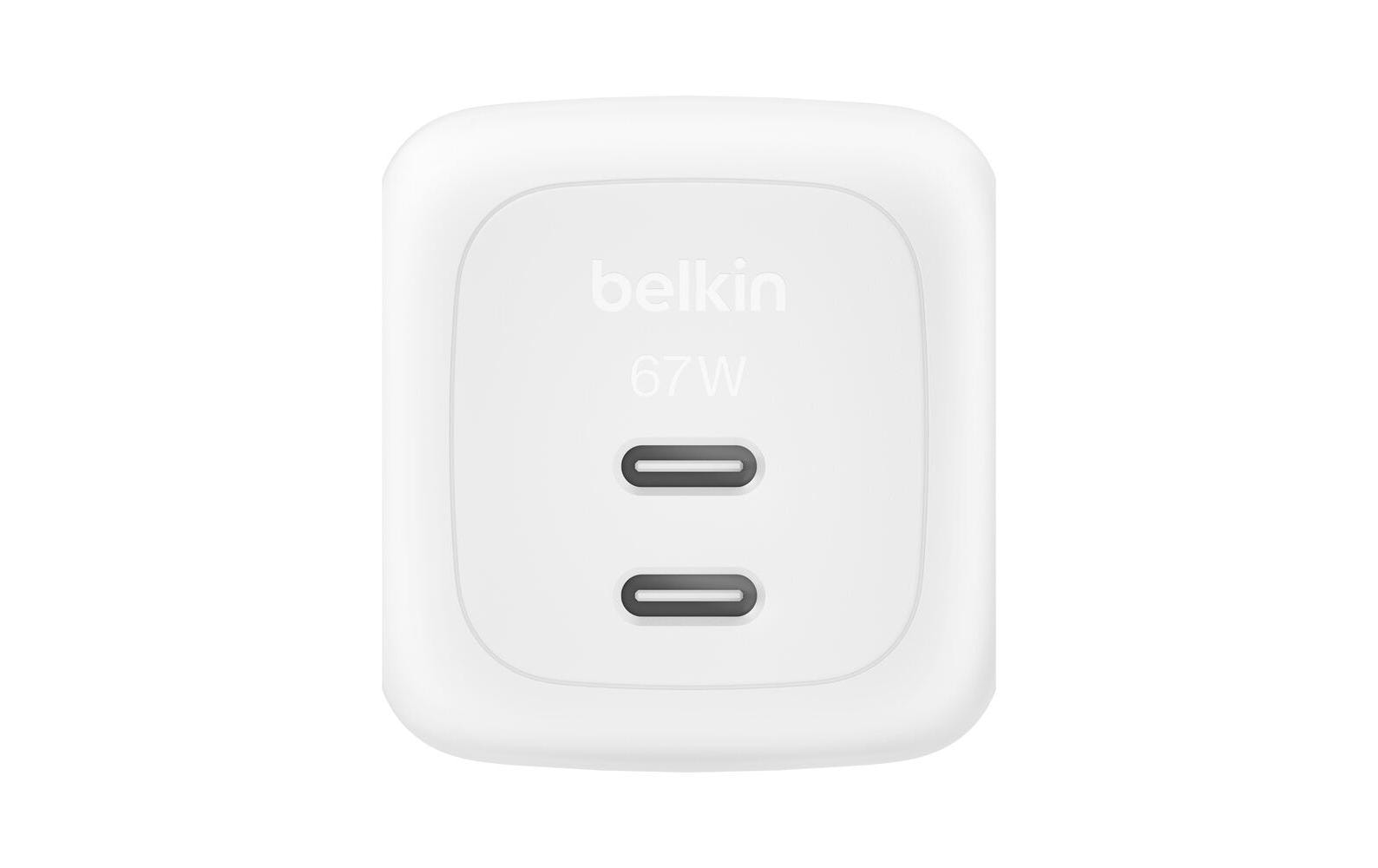 Belkin BOOSTCHARGE Ladegerät – 67 W, 2× USB-C, PD, PPS, inkl. 2 m Kabel