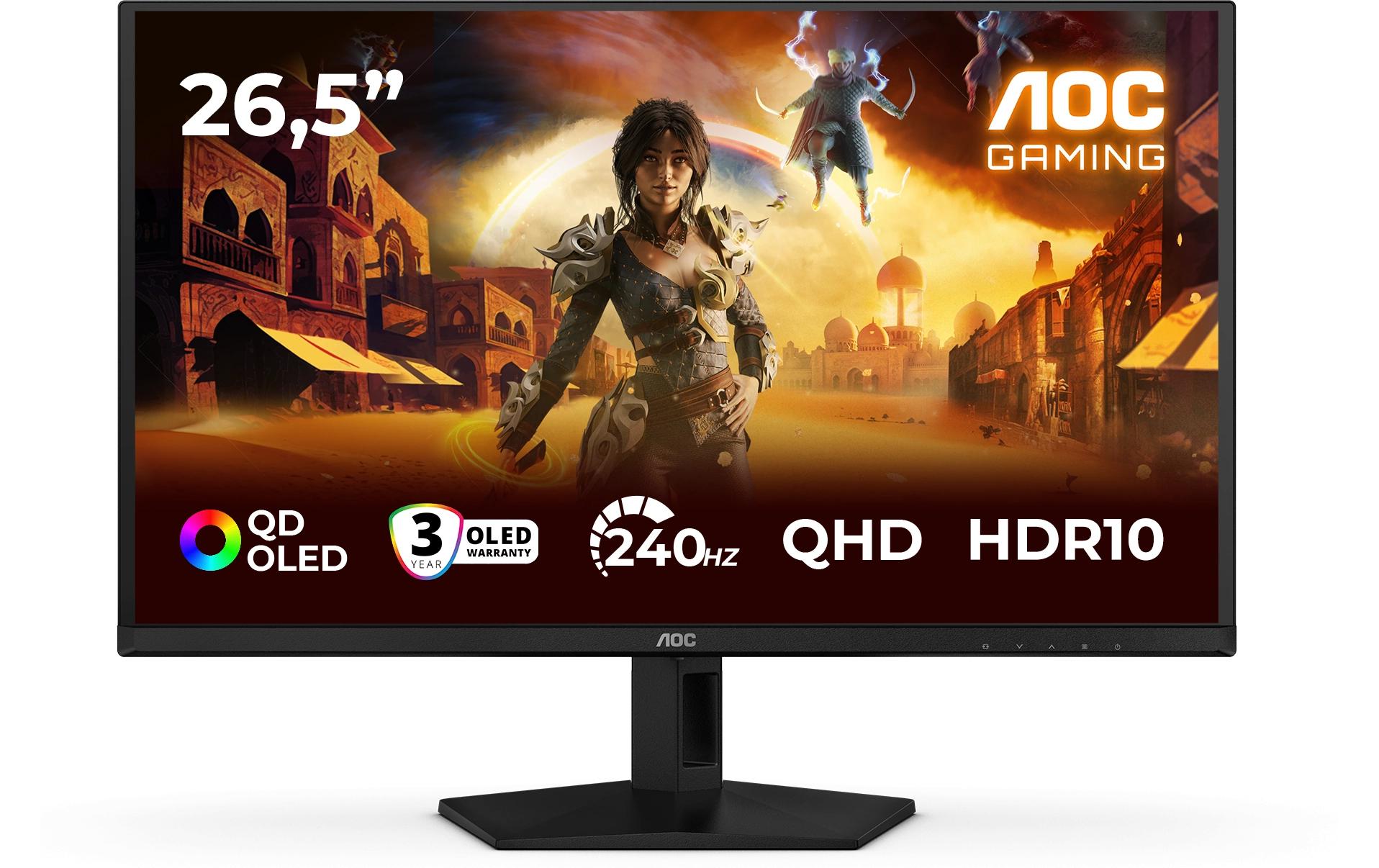 AOC Q27G41ZDF – Monitor, 26,5" WQHD (2560 × 1440), OLED, 240 Hz, Adaptive Sync, VESA 100 × 100, Rot