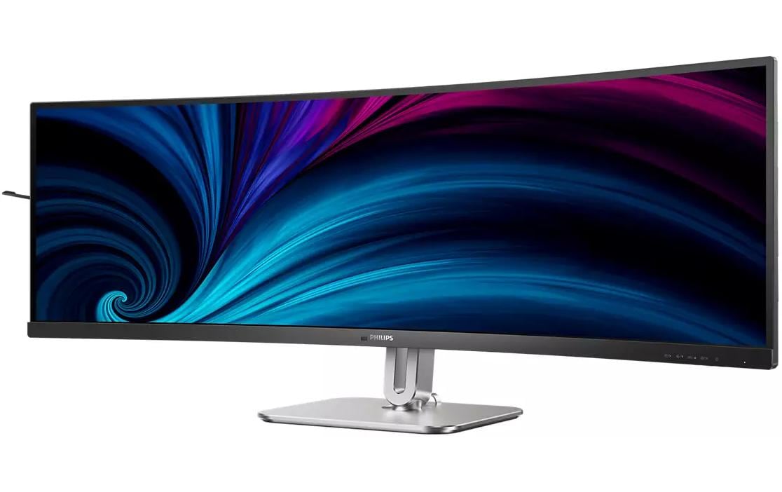 Philips 49B2U5900C/00 – Monitor, 48,8", 75 Hz, 450 cd/m², KVM, Gebogen, Lautsprecher, VESA 100 × 100, Schwarz