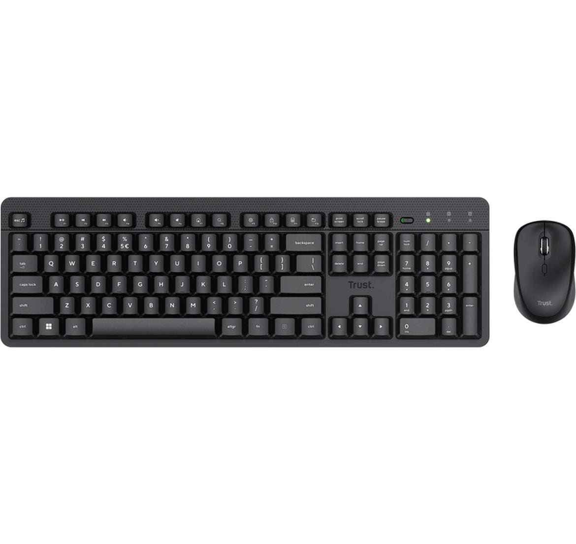 Trust Ody II Silent Desktop – Tastatur, kabellos, CH-Layout (DE-CH), Fullsize (mit Ziffernblock), Rubberdome