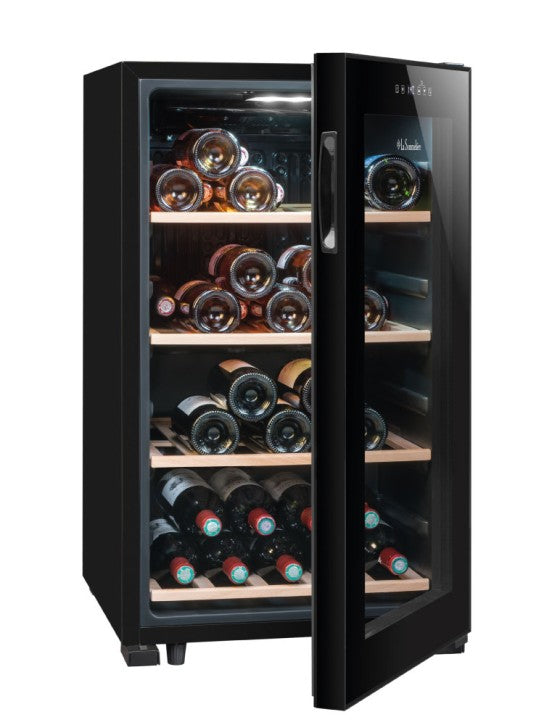 La Sommelière Weinkühlschrank LS52BLACK – 128 l, 220/240 V, Kompressor, Energieeffizienzklasse F