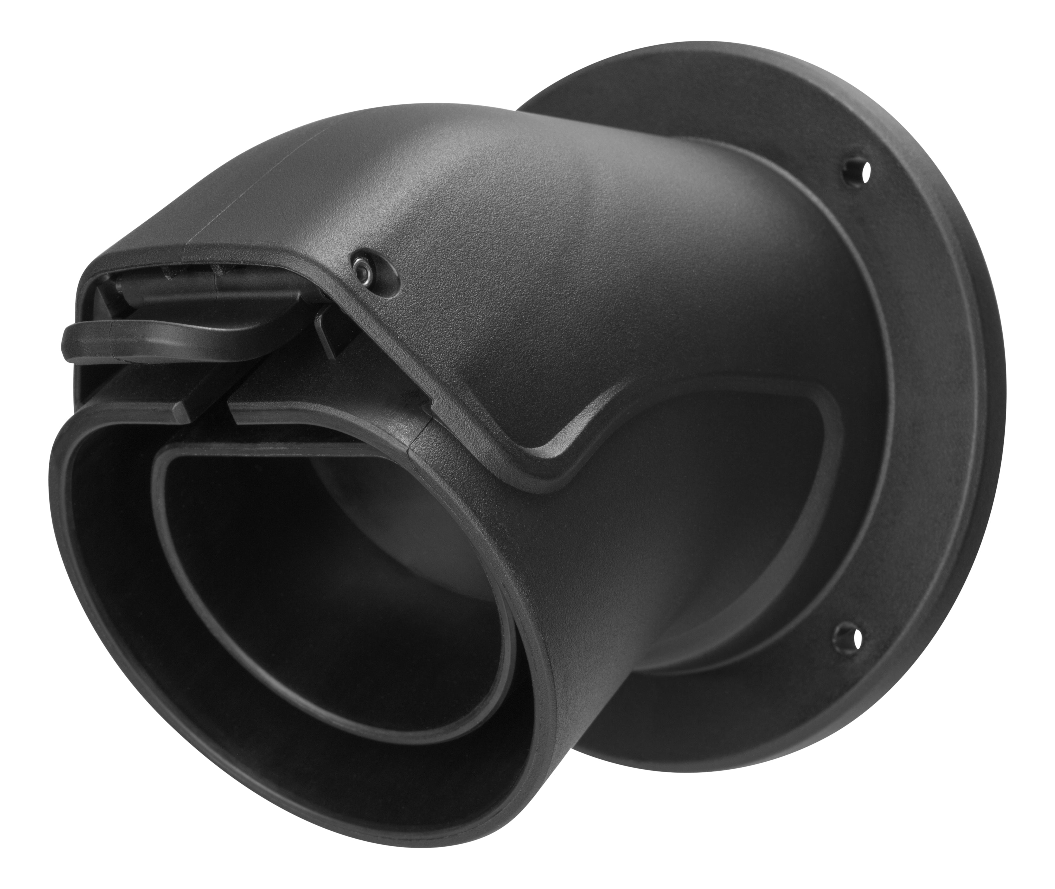 Deltaco Kabelhalter, Wandmontage – für Typ-2-Stecker – schwarz