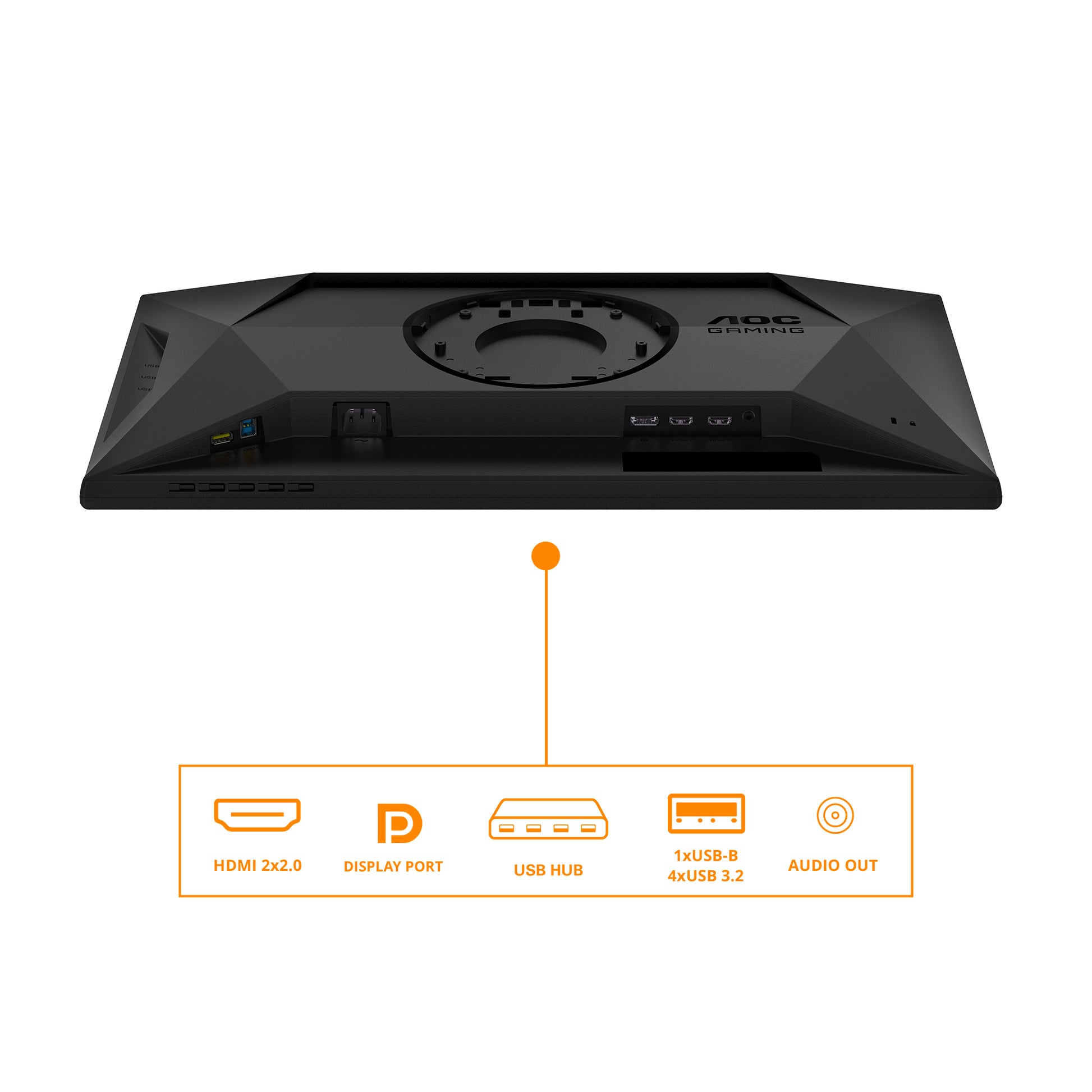 AOC 25G4SXU – Monitor, 24,5" 1920 × 1080 (Full HD), IPS, 310 Hz, 400 cd/m², USB-Hub, Adaptive Sync, Schwarz