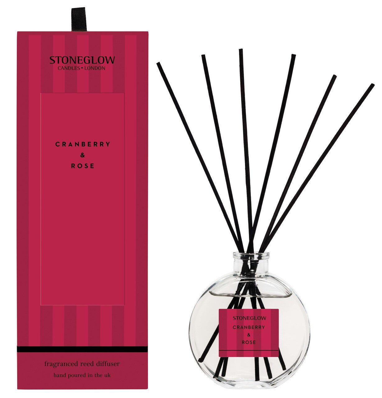 Stoneglow Duftstäbchen Cranberry & Rose, Rot – 120 ml