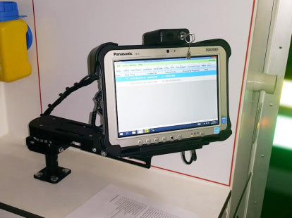Gamber-Johnson Fahrzeug-Dock für Panasonic Toughpad FZ-G1 – VESA 75, 2× USB-A, HDMI – Schwarz