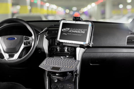 Gamber-Johnson Fahrzeug-Dock für Panasonic Toughpad FZ-G1 – VESA 75, 2× USB-A, HDMI – Schwarz