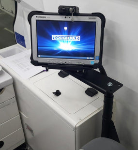 Gamber-Johnson Fahrzeug-Dock für Panasonic Toughpad FZ-G1 – VESA 75, 2× USB-A, HDMI – Schwarz