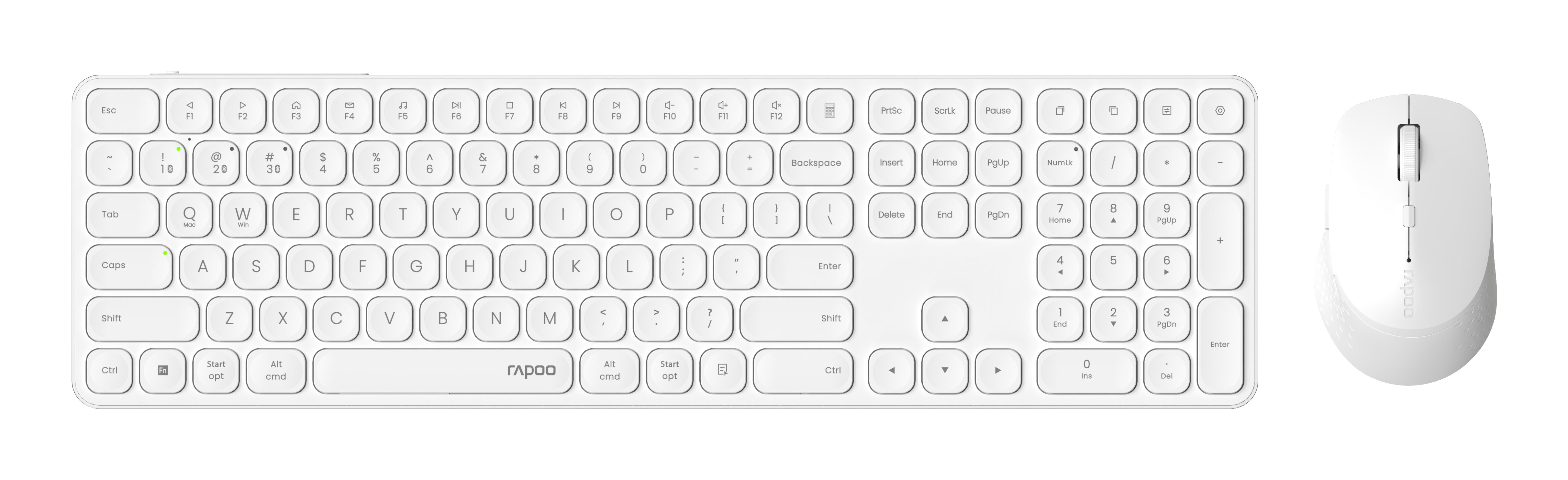 Rapoo 9810M – Kabellose Tastatur (Bluetooth/2,4 GHz), CH-Layout (DE-CH), Schwarz – für Windows, macOS