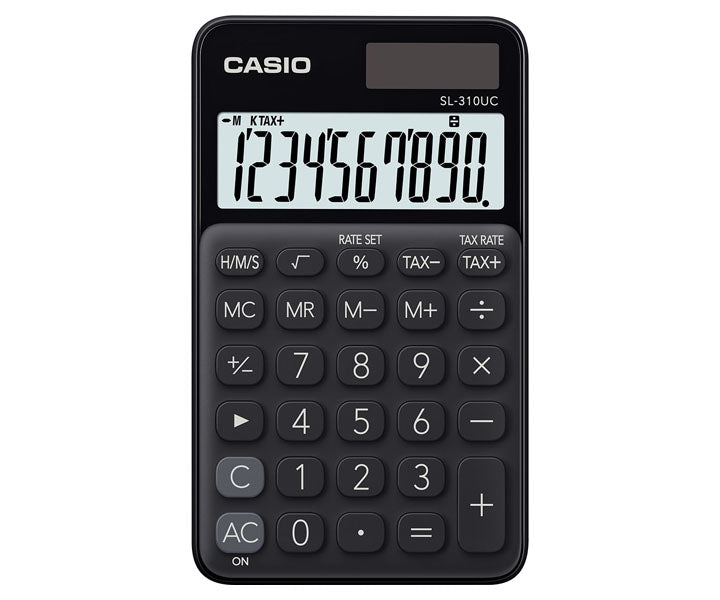 Casio Taschenrechner SL-310UC – 10-stellig – Solar/Batterie – Schwarz