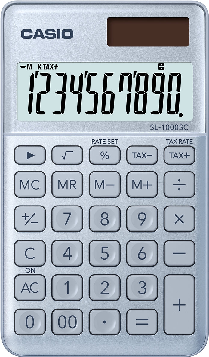 Casio SL-1000SC – Einfacher Taschenrechner, 10-stelliges LC-Display