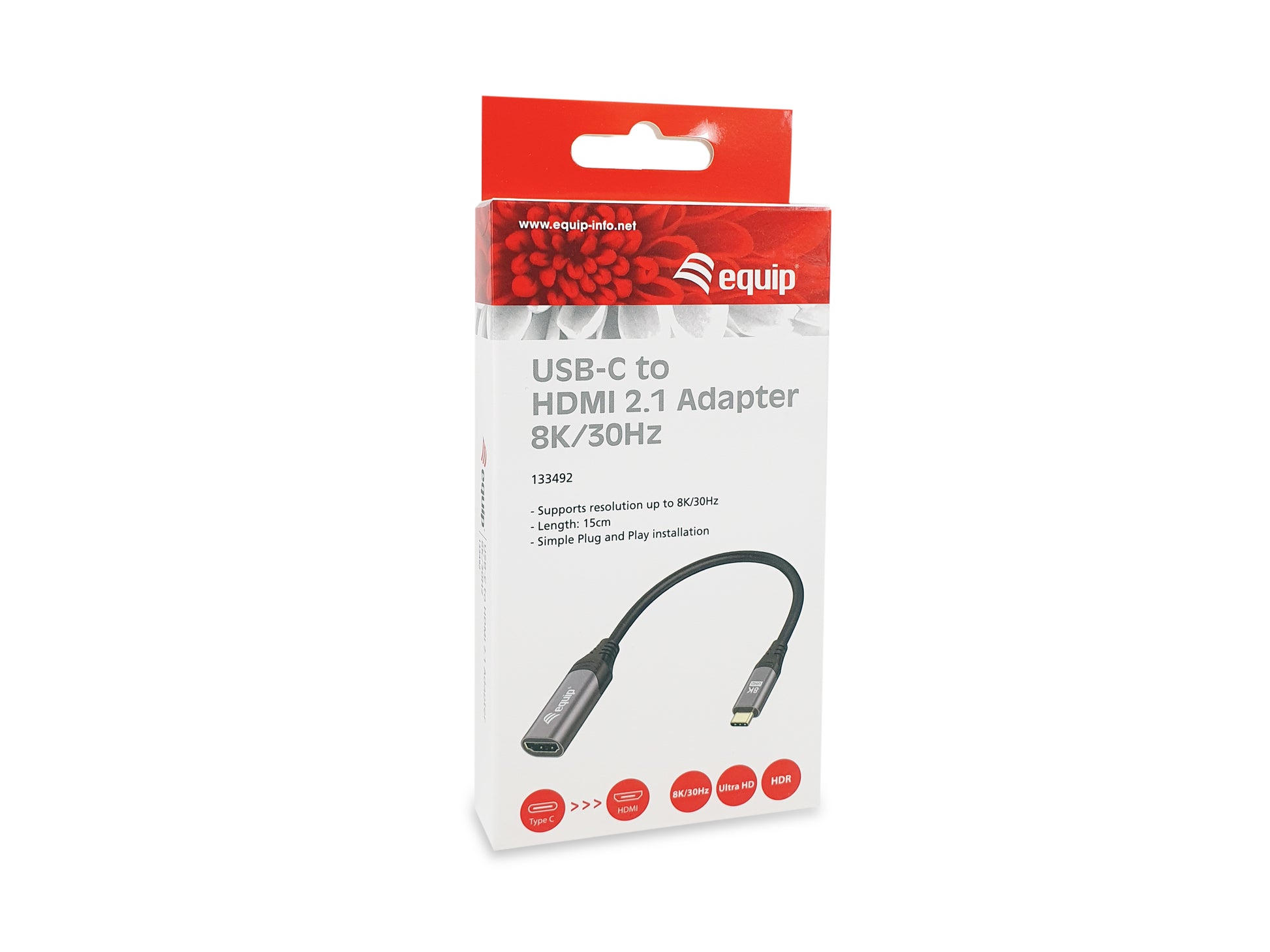 Equip USB-C-auf-HDMI-Adapter – 8K (7680 × 4320) @ 30 Hz, 0,15 m, HDMI 2.1