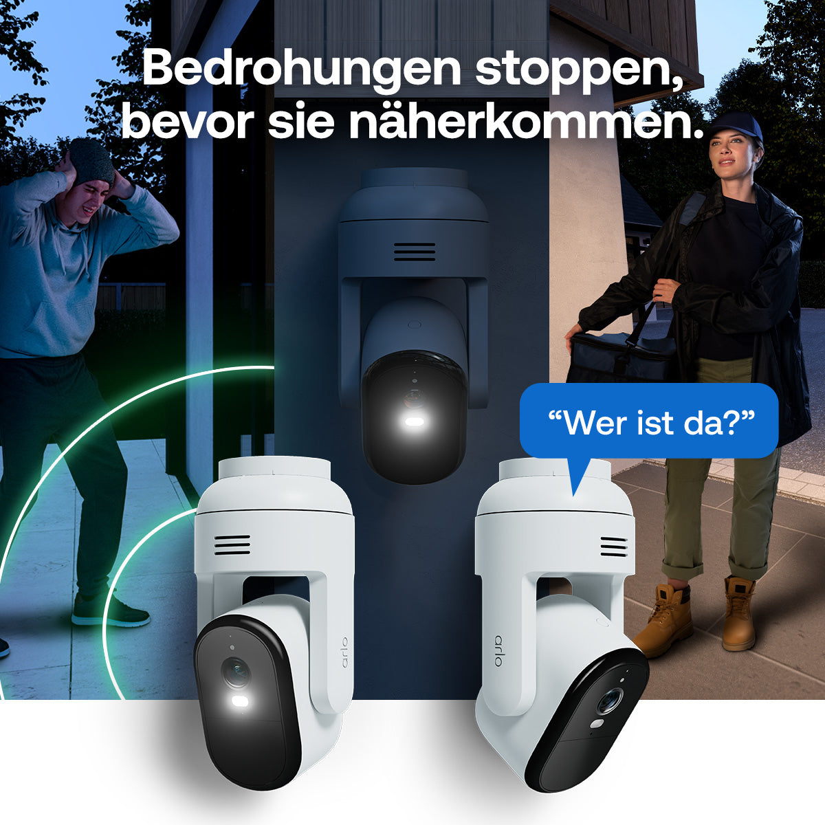 Arlo VMC2283 Netzwerkkamera – 2 MP, Full HD (1920×1080), IP65, Weiss