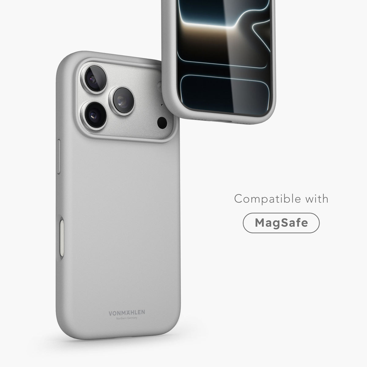 Vonmählen Backcover – für Apple iPhone 17 Pro – hellgrau – Silikon, MagSafe-kompatibel